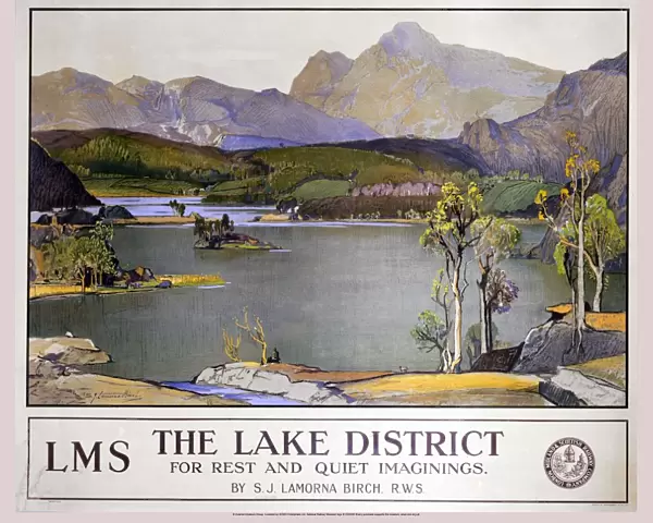The Lake District - for rest and quiet imaginings. LMS poster, 1923-1947