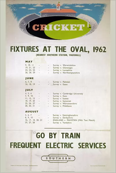 BR(SR) poster. Cricket - Fixtures at The O