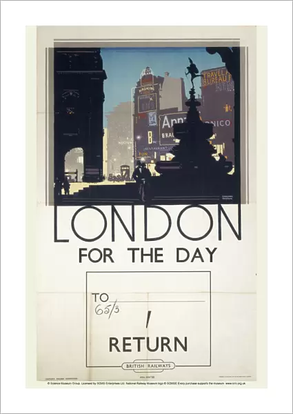 London for the day, British Railways poster, c 1940s