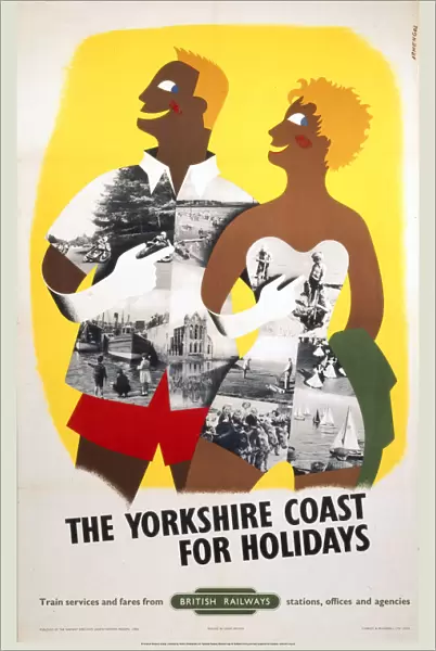 The Yorkshire Coast for Holidays, BR (NER) poster, 1955