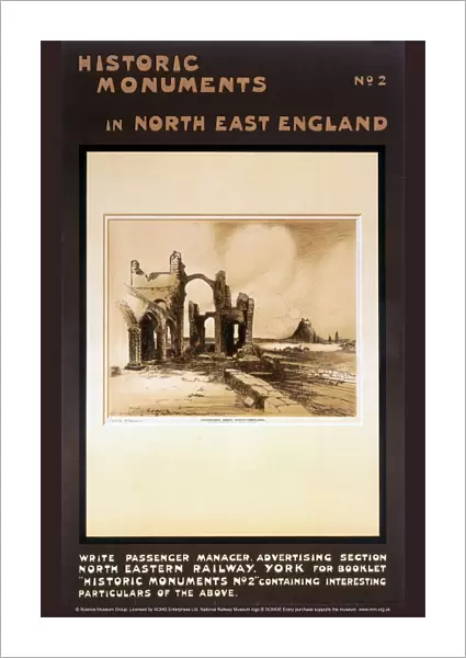 Historic Monuments of North East England, NER poster, 1910-1923
