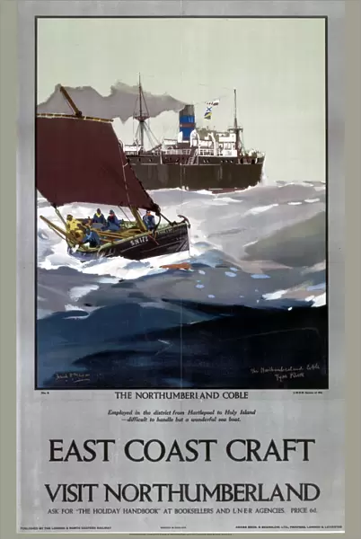 East Coast Craft; The Northumberland Coble, LNER poster, 1923-1947
