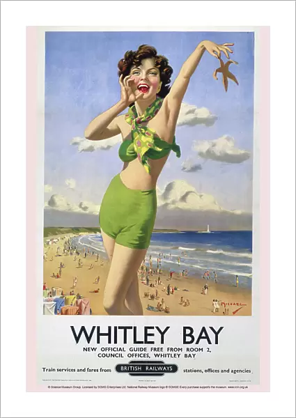 Whitley Bay, BR poster, 1948-1965
