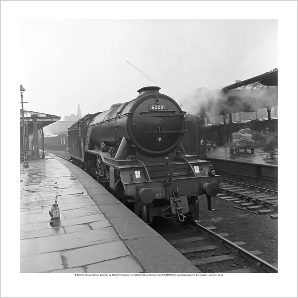 BR locomotive N0. 60081 Shotover at Leeds City Station 1961