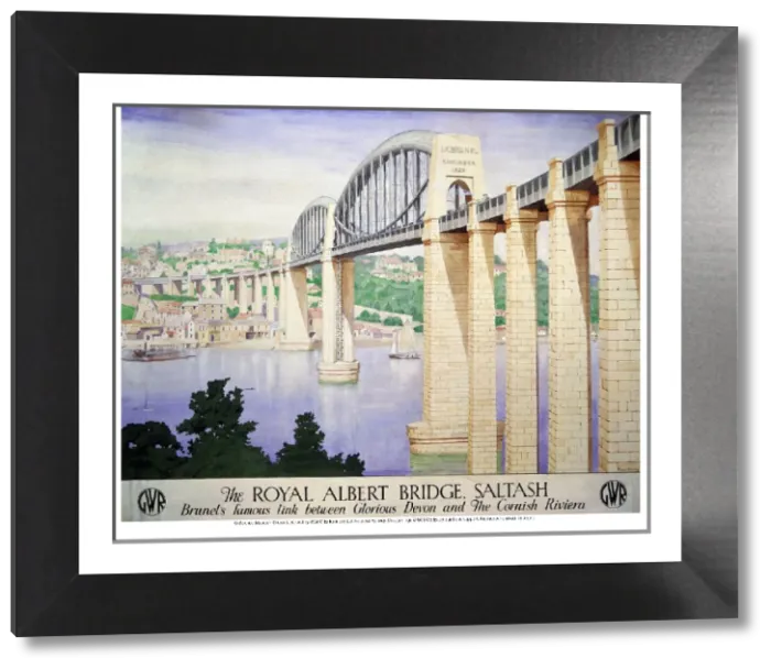Framed Print : The Royal Albert Bridge Print, 1945 Framed Print : The Royal Albert Bridge Print, 1945