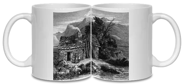 Cottage. 1815: A view of a cottage on the Isle of Anglesey
