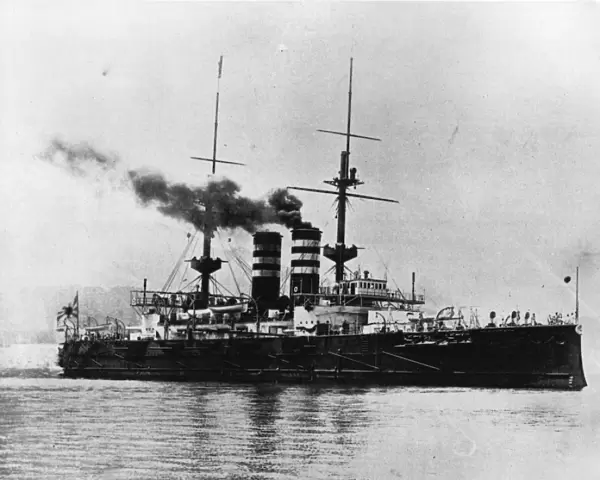 Mikasa. circa 1905: The Japanese battleship Mikasa, Admiral Togos flagship