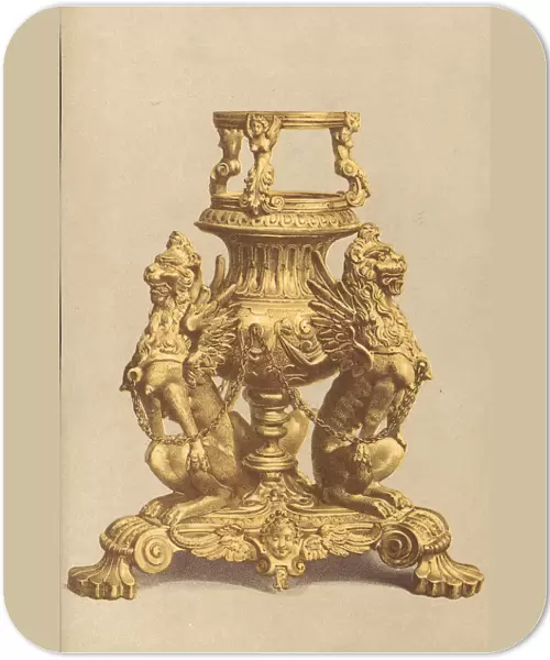 Lamp-Stand In Gilt Bronze