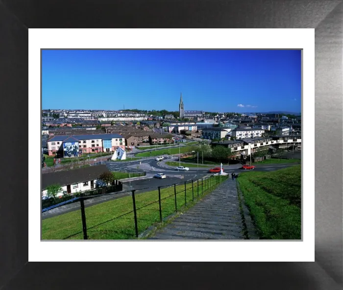 Framed Print : Steps to the Bogside Print, Derry City Ireland Framed Print : Steps to the Bogside Print, Derry City Ireland