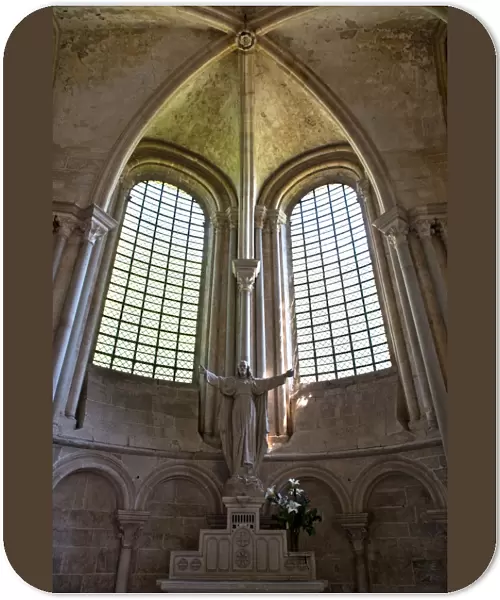 Inside of VA zelay Abbey at old town of VA zelay at Yonne department in France