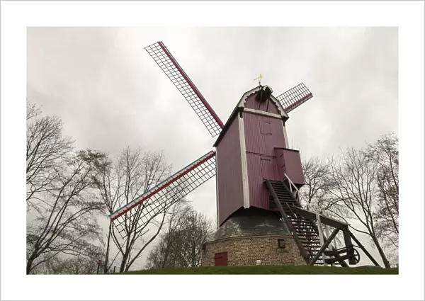 Traditional windmill on a hill