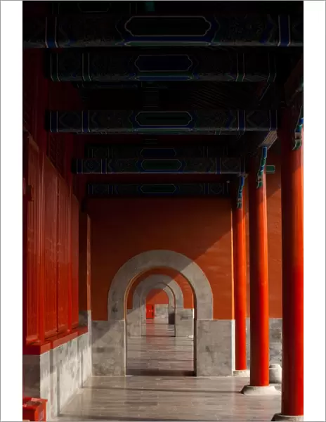 Forbidden City Hallway Beautiful Repetition