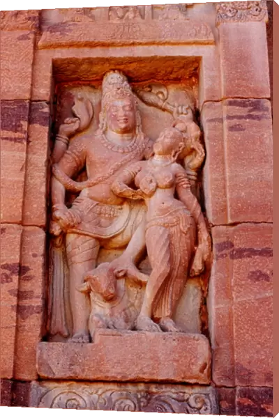 Lord Shiva and Goddess Parvati at Virupaksha Temple Pattadakal