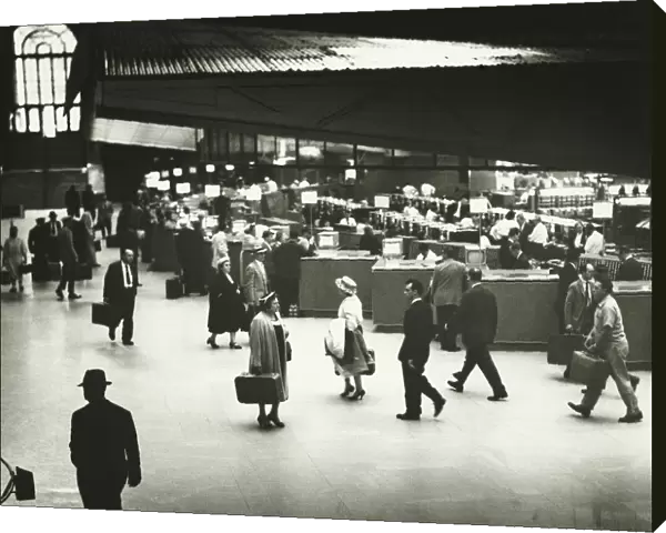 People on Penn Station, New York City, (B&W)