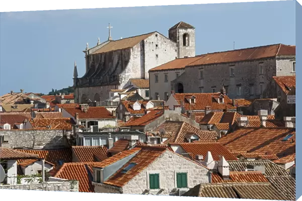 Jesuit Church, view from the city walls, historic centre, Dubrovnik, Dalmatia, Croatia