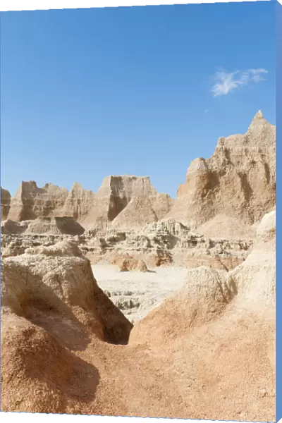 Eroded landscape, weathering, erosion, Door Trail, Badlands National Park, South Dakota, USA, United States of America, North America