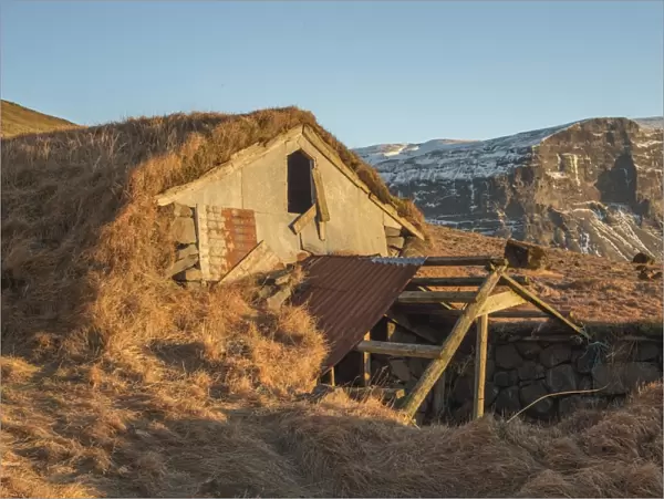 Old farm building, Pjodvegur in Iceland