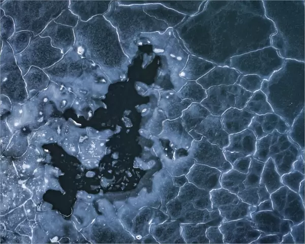 Aerial view of pack ice
