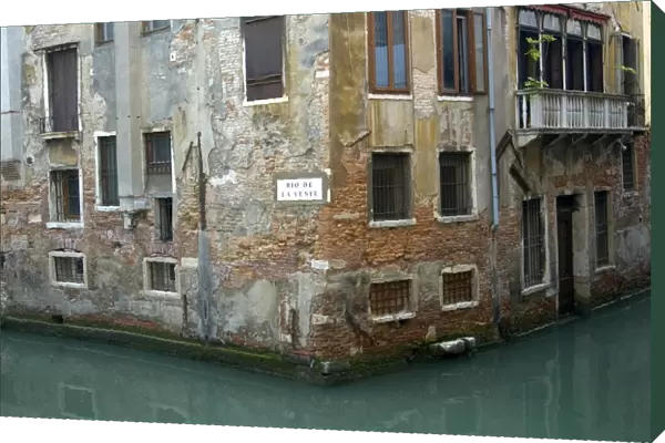 Corner building Venice Italy