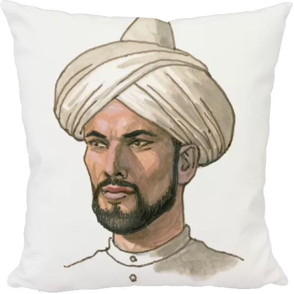 Illustration of man wearing turban