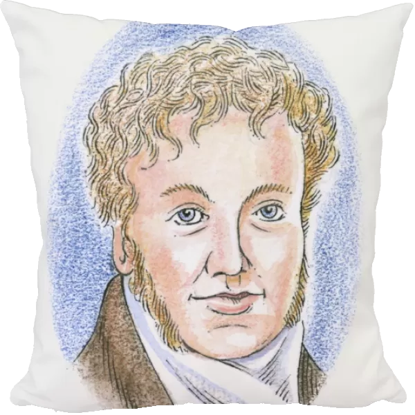 Illustration of French physicist and scientist Andre-Marie Ampere