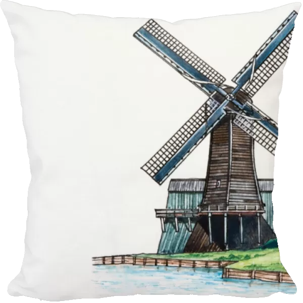Windmill near water
