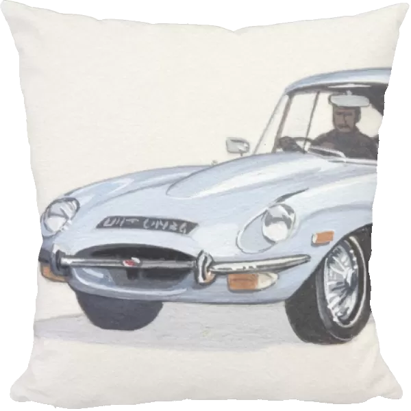 1960s E-Type Jaguar, side view