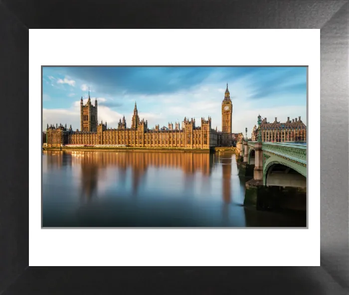 Framed Print : Golden Light on the Palace of Westminster Print Framed Print : Golden Light on the Palace of Westminster Print