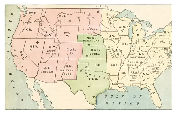 United States map 1875
