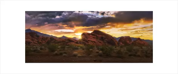 Dramatic Sunset at Valley of Fire State Park