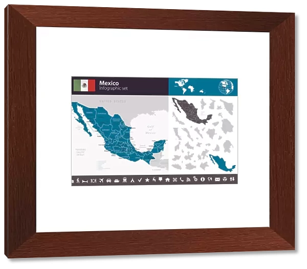 Mexico - Infographic map - illustration