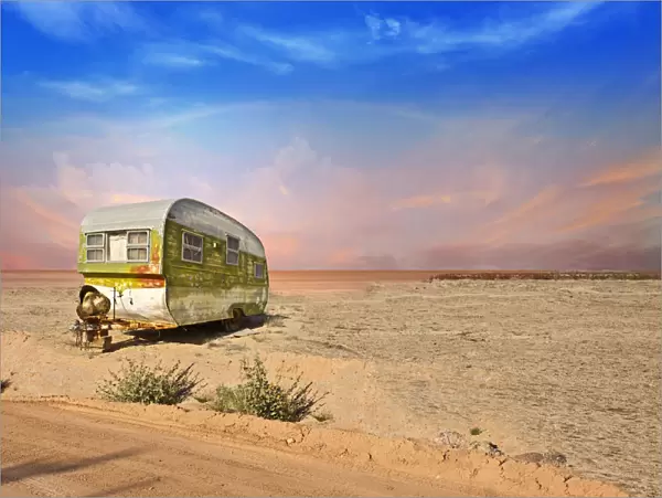 Abandoned Trailer in Arizona Desert