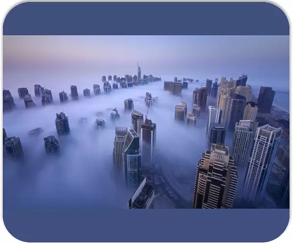 Fog in Dubai Marina