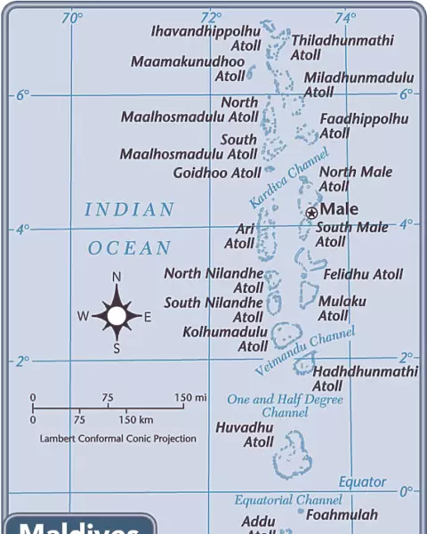 Maldives country map