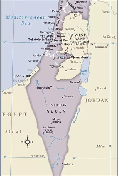 Israel Country Map 2011 Edition