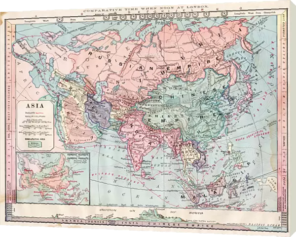 Asia map 1886