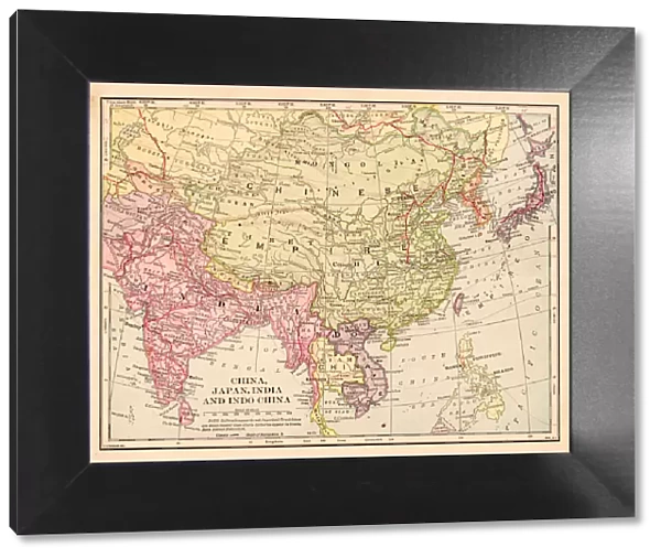 China Japan Indochina map 1898