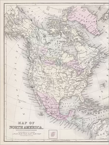 Map of North America 1877