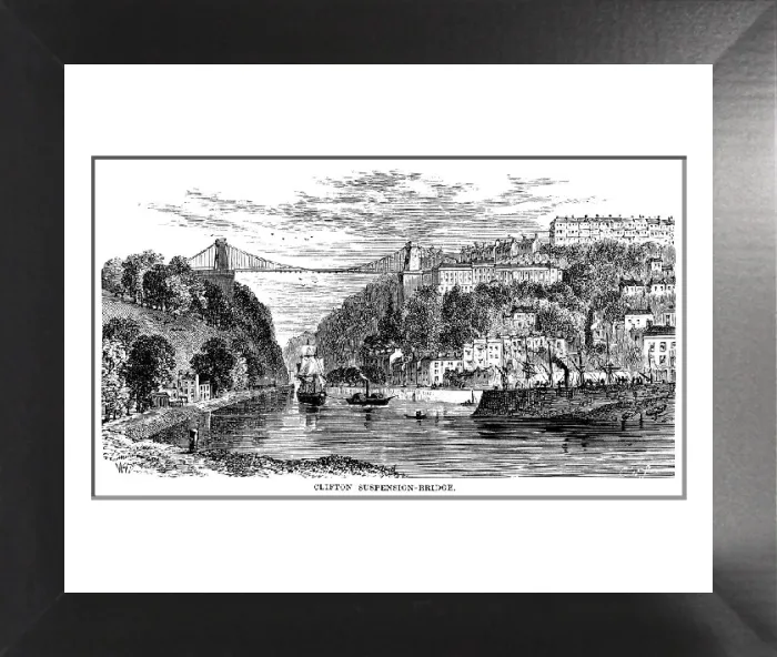 Framed Print : Clifton Suspension Bridge Print, Bristol River Avon Crossing Framed Print : Clifton Suspension Bridge Print, Bristol River Avon Crossing