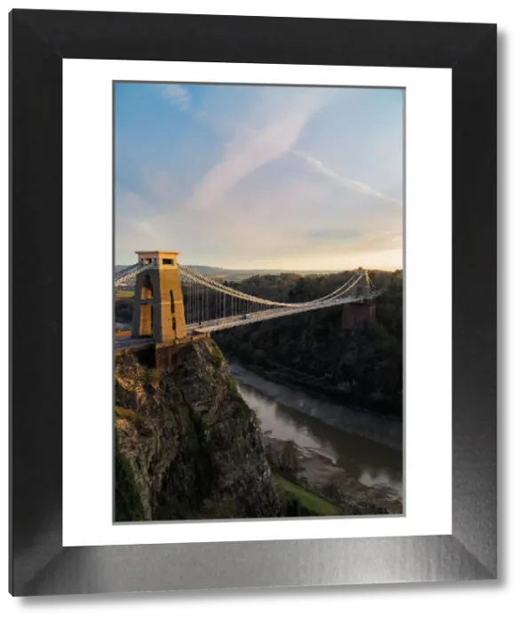 Framed Print : Clifton Suspension Bridge Sunset Print, Bristol UK Framed Print : Clifton Suspension Bridge Sunset Print, Bristol UK