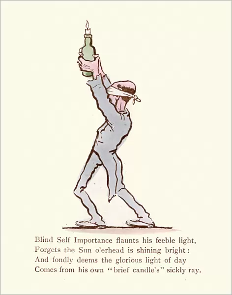 Victorian satire on Blind Self Importance, 19th Century