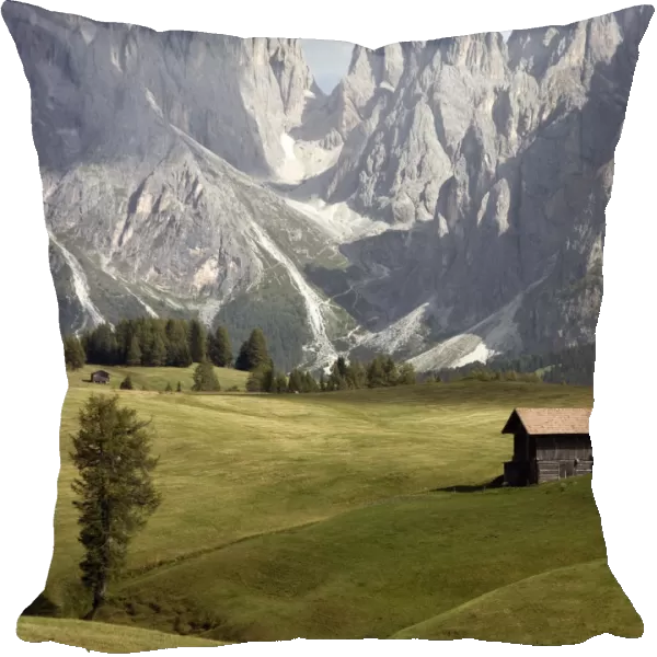Alpi di Siusi. Mountain and hut