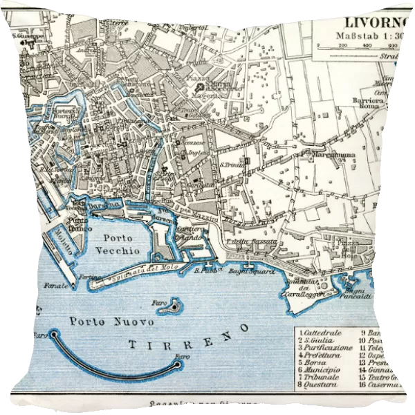 Livorno city map 1895