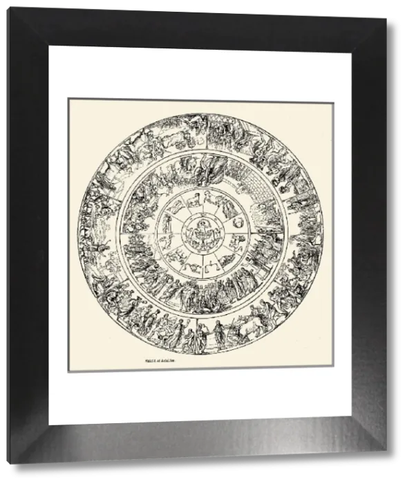 Framed Print : Shield of Achilles Print after M Quatremere de Quincy's Design
