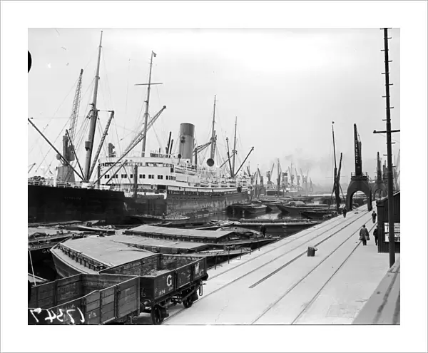 PLA Docks. The SS Cheshire at the Port of London Authority dockyards
