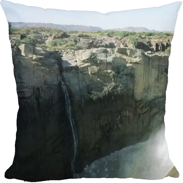 Scenic View of Waterfall and Gorge