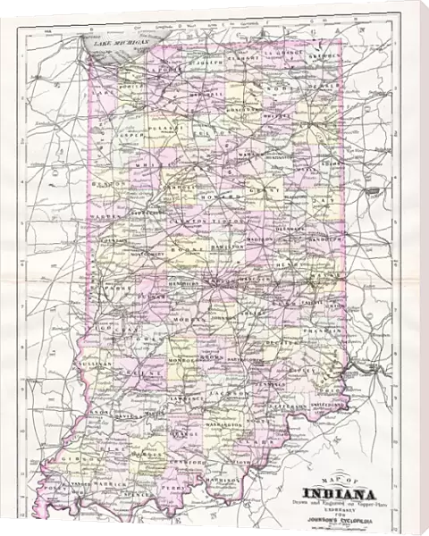 Map of Indiana 1894