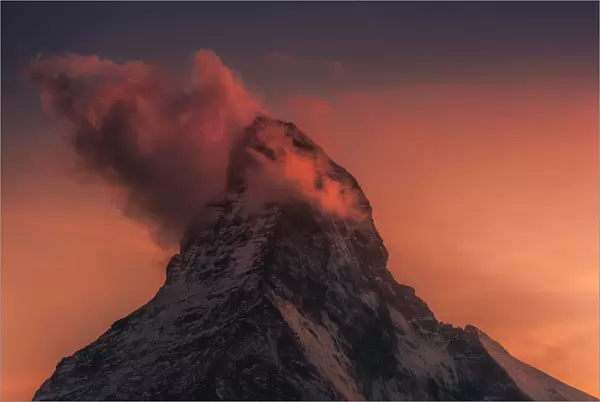 Matterhorn at sunset from zermatt