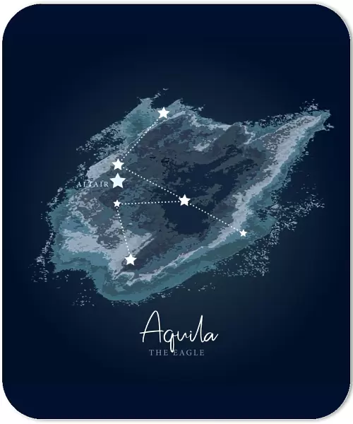 Modern Night Sky Constellation - Aquila