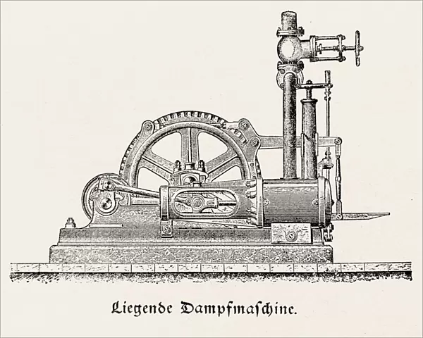 Steam engine, horizontal